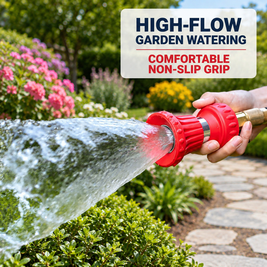 Fireman Style Garden Hose Nozzle with Two Adjustable Spray Modes