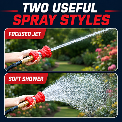 Fireman Style Garden Hose Nozzle with Two Adjustable Spray Modes