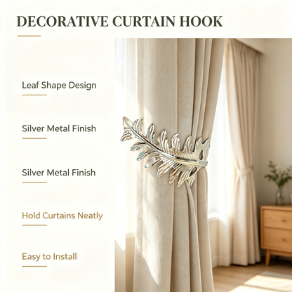 Leaf Shaped Curtain Hook Set