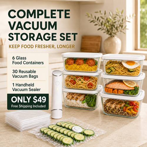 MiroCasa™ Portable Vacuum Food Sealer Bundle | Keeps Food Fresh 5x Longer