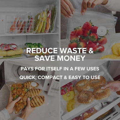 30-Pack Reusable Vacuum Food Bags (12x13") - BPA-Free, Leak-Proof, Freezer Safe